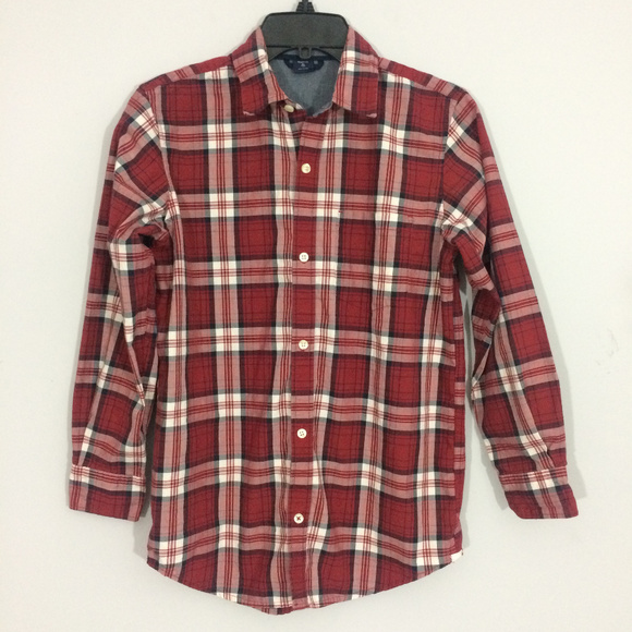 GAP Other - Gap Kids Boys XL Plaid Button Up 100% Cotton Shirt